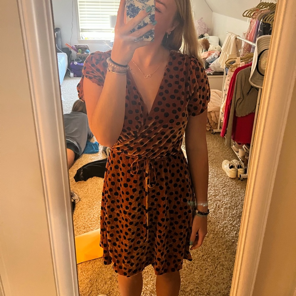 velvet wrap dress size m